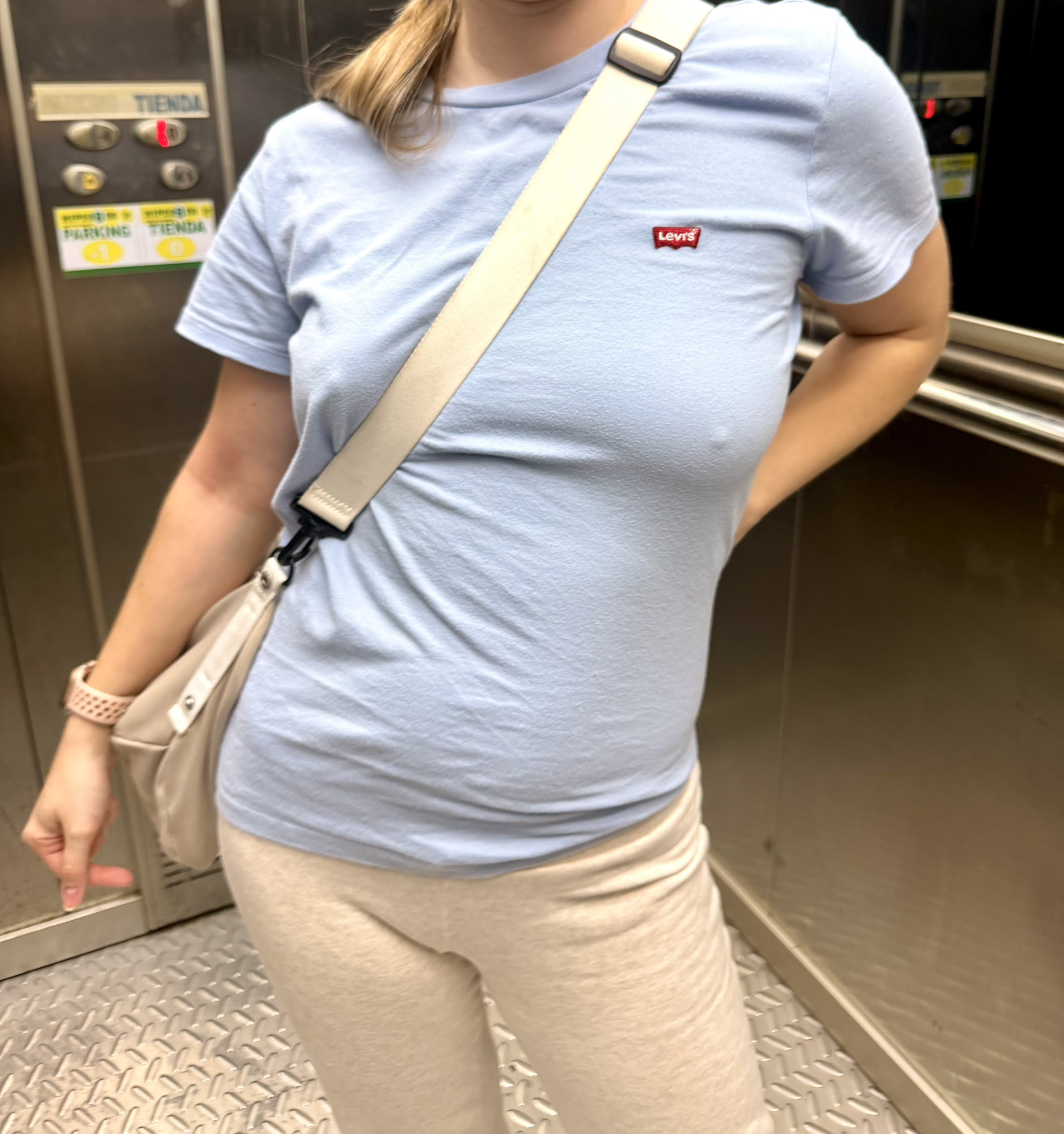 Grocery Shopping at Spanish Hiperber with My Nipples on Show