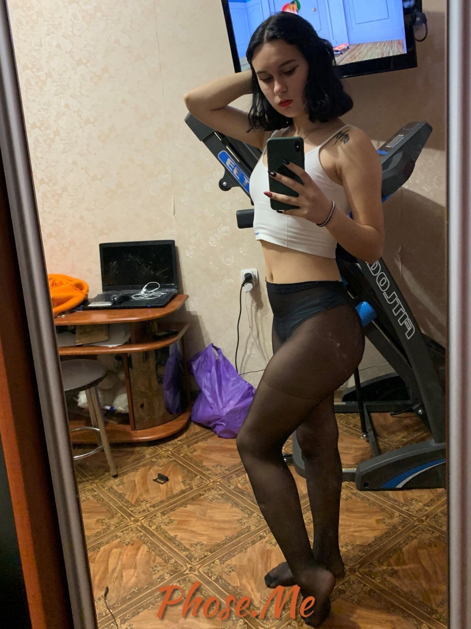 Sexy Selfies In Black Pantyhose #2