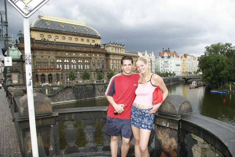Two young exhibitionists enjoy fucking around the city #6
