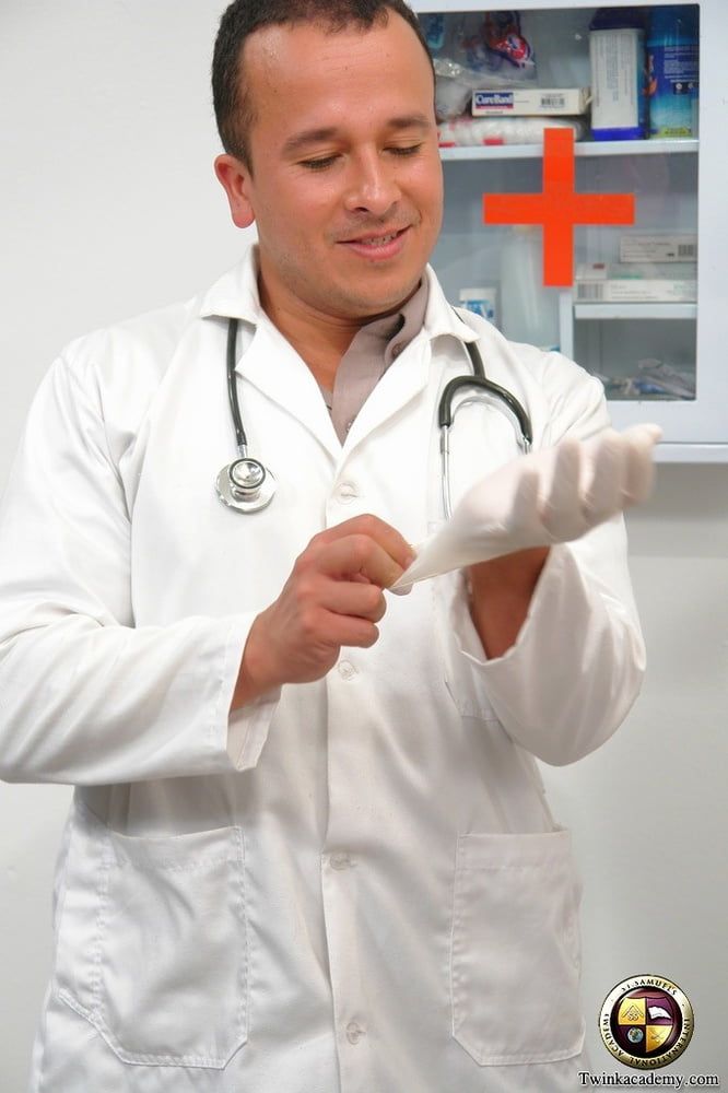 The hairless Latino Twink gets his first physical exam #9