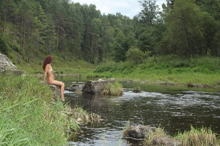 in the taiga river         