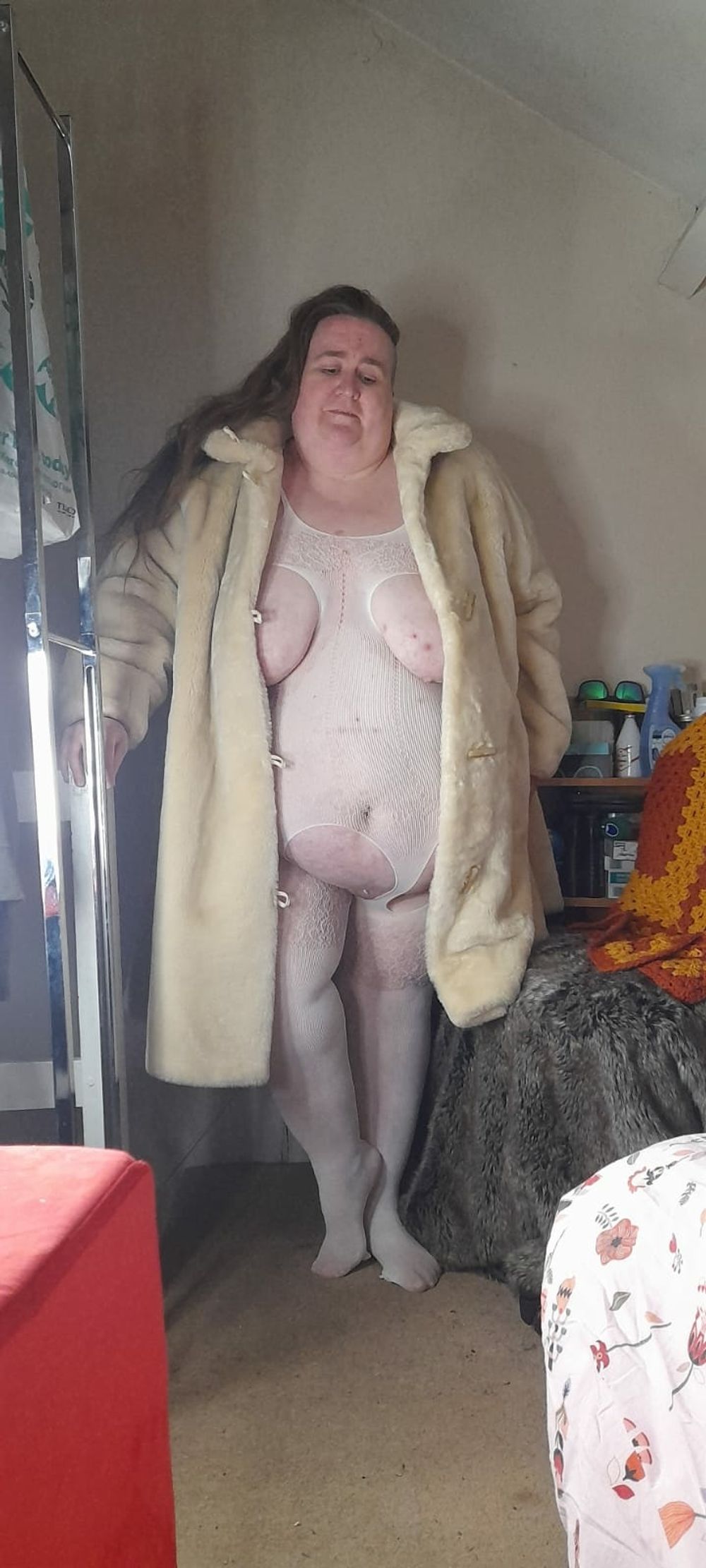 Photos of theLady in a fake fur coat #2