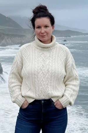 My 61F maid had me pose nude in white turtleneck sweaters