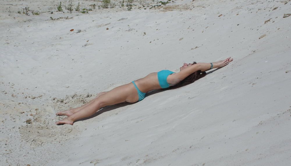 On White Sand in turquos bikini #54