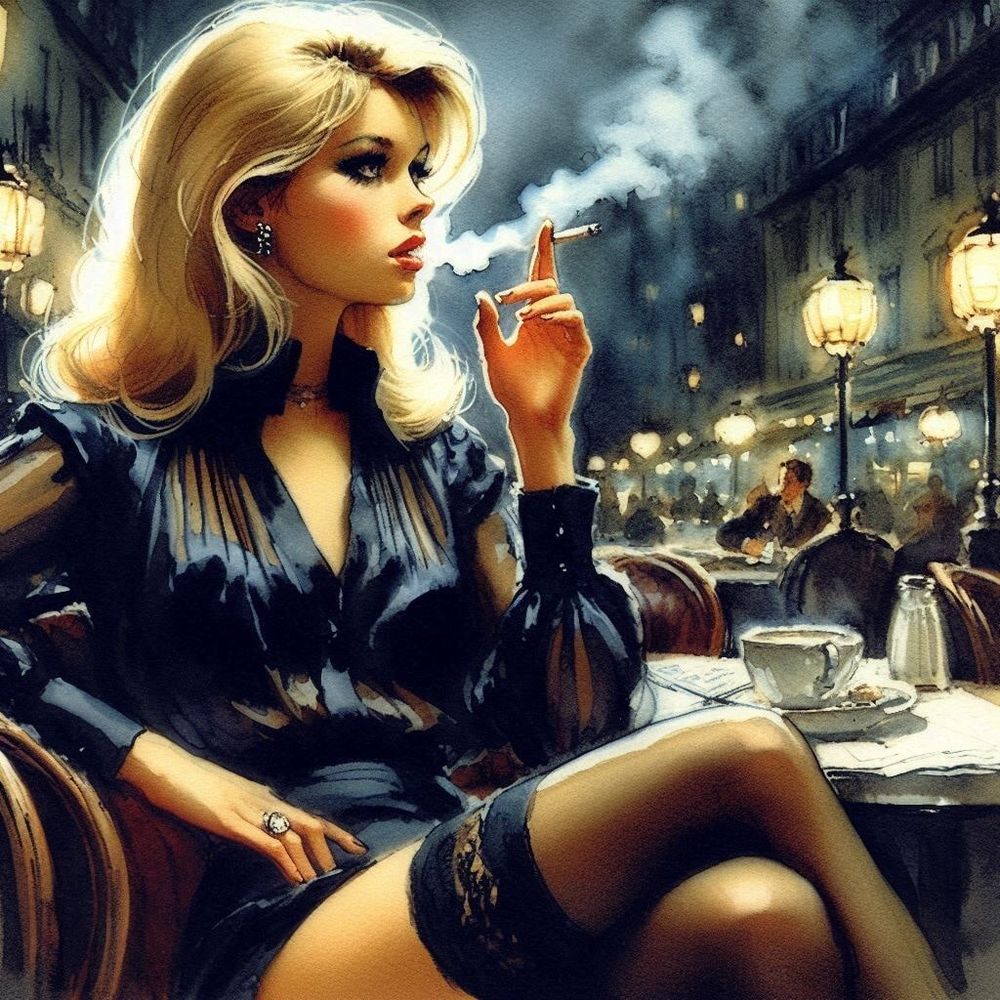 Smoking and Stockings. #16