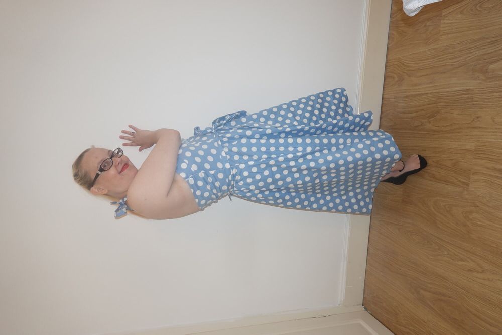 50&#039;s style dress with vintage nylon stockings #5