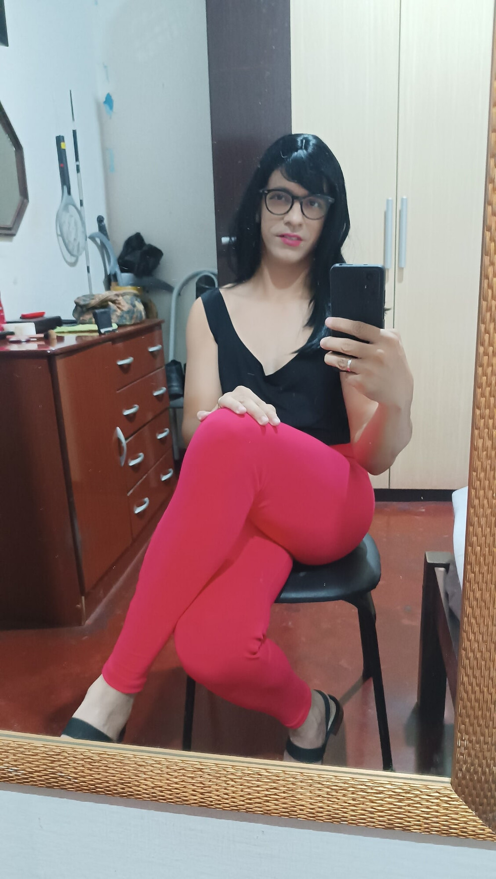 Sakura Nakamura Costume legs Red Gym #21