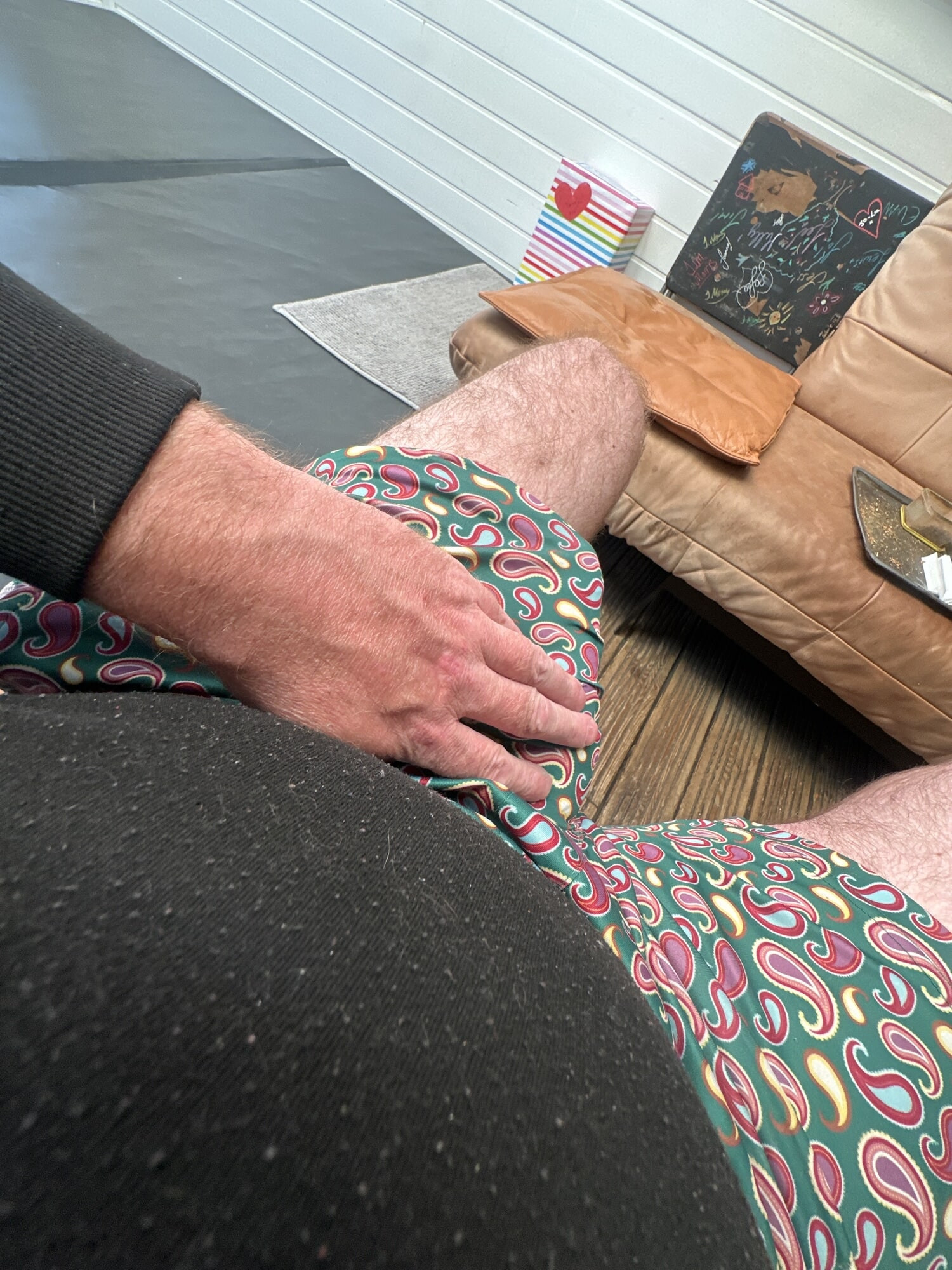 Stroking my fat cock
