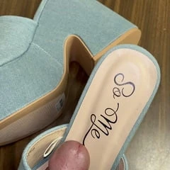  Cum on Blue Denim Wedges