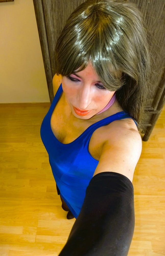 Tammycross in blue dress #36