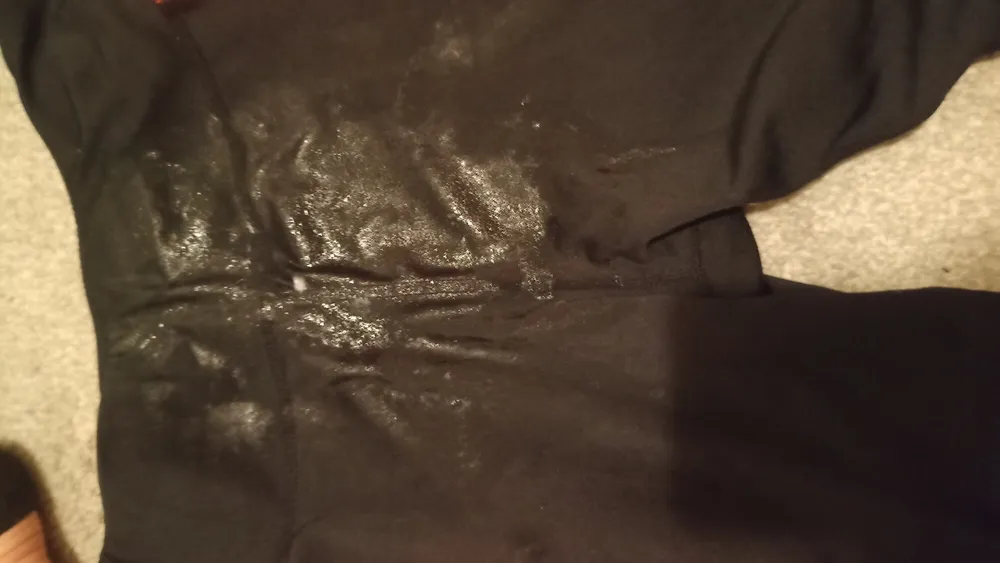 MASSIVE cumshot all over my workout clothes #13