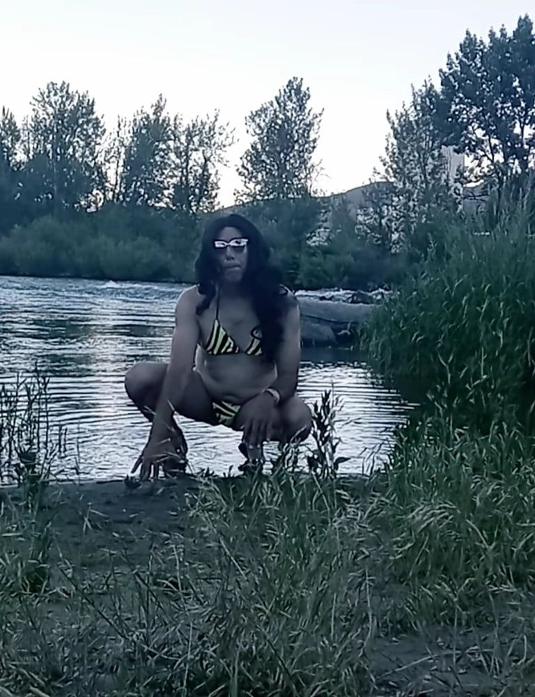 Lexiee in bikini down by the river #10