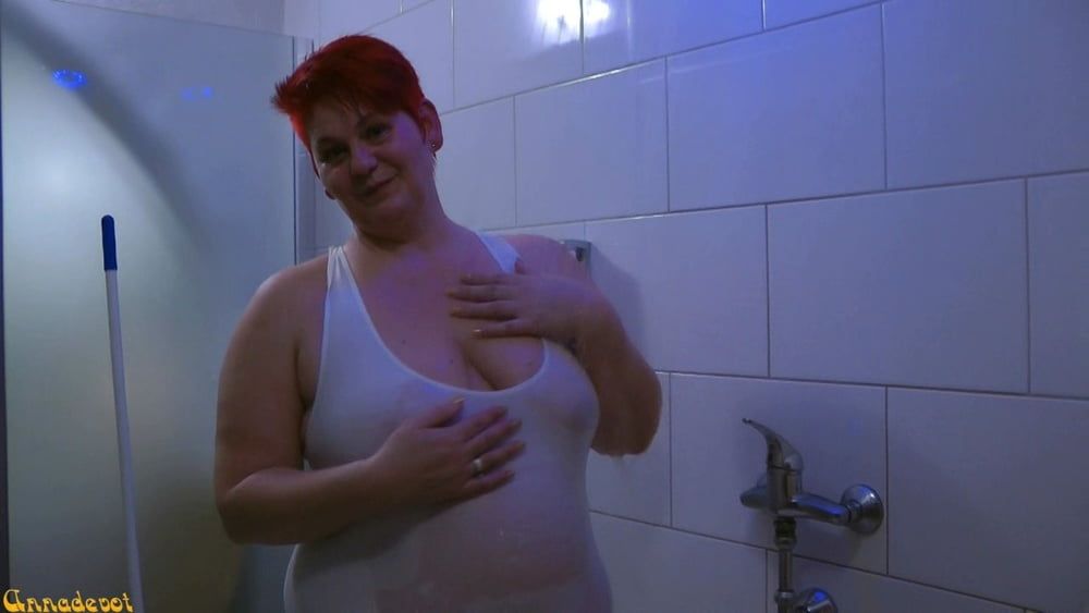 Transparent SWIMSUIT under the SHOWER #4