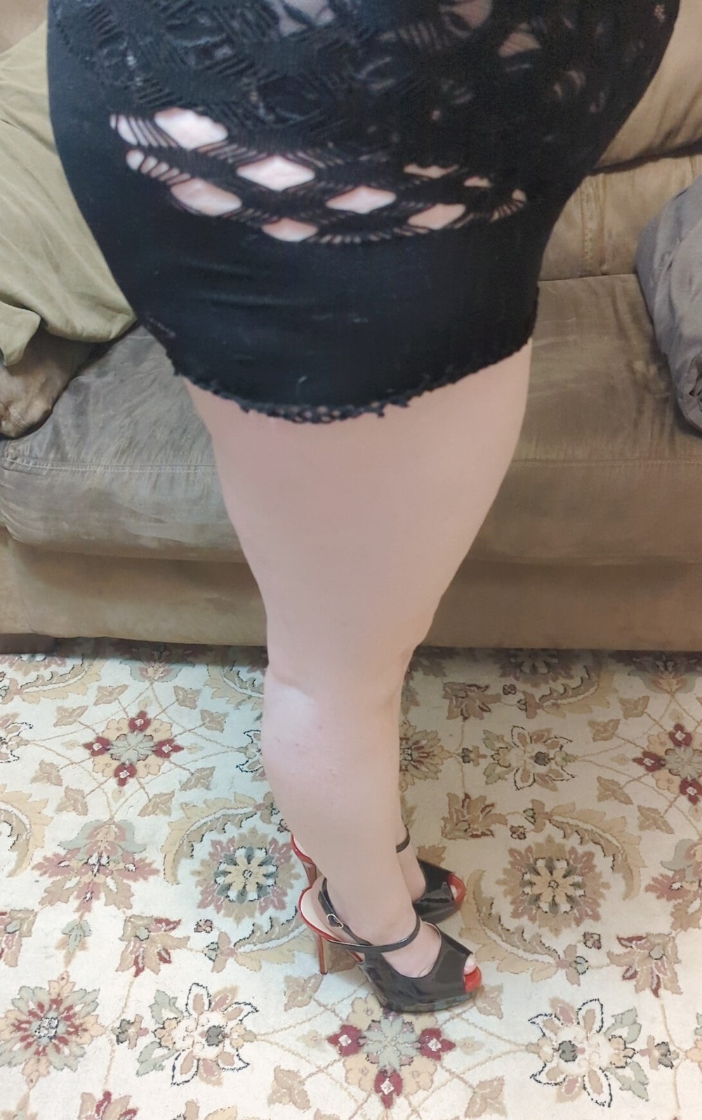 Photo session Pt1 Chubby Milf in Heels and Lingere #11