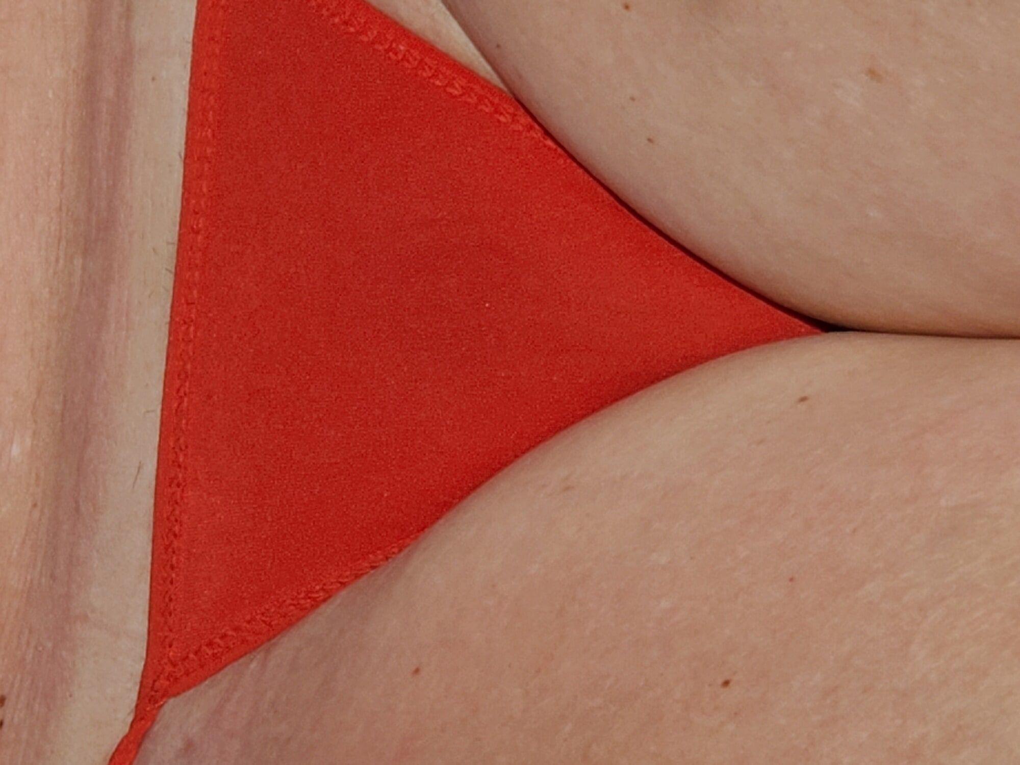 Red thong bikini  #44