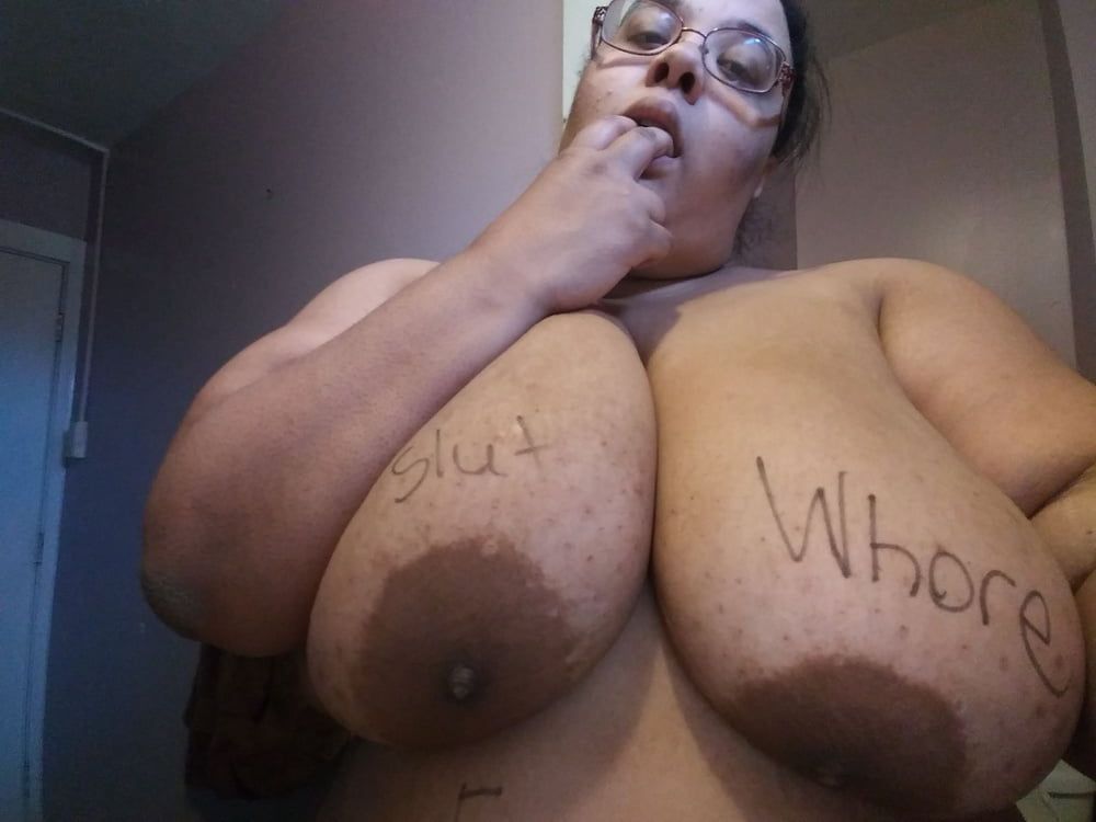 Dumb SSBBW Slut Jessica Jones&#039; Bodywriting  #12