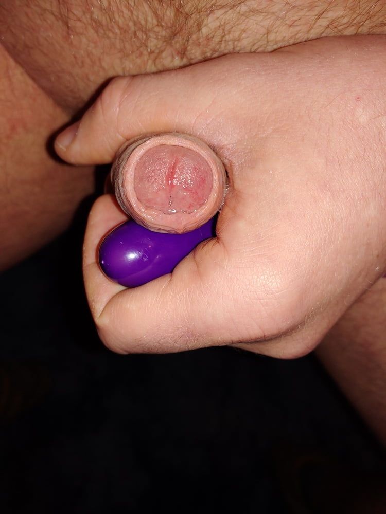 Jerking and Cumming with my uncut cock and a cock ring 