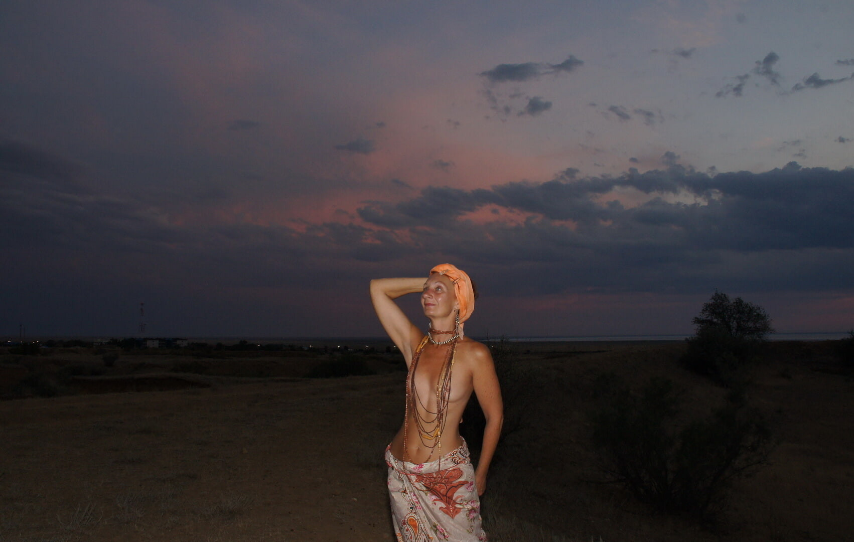 With a jug in the sunsetting sun #58