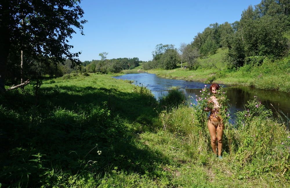 Nude walk upon river #28