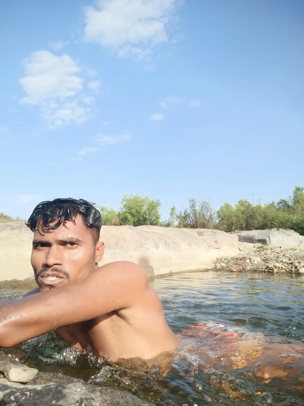 Sanju gamit on river advanture hot and sexy looking in man  #3