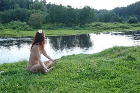 nude on the beach derzha river         