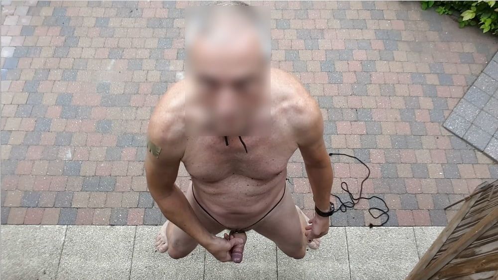 public outdoor exhibitionist bondage jerking show #54
