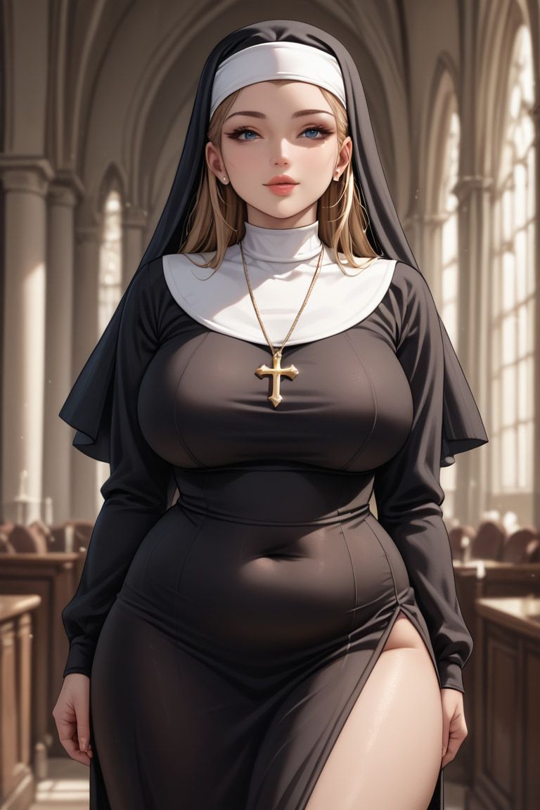 Attractive Busty Nun #10