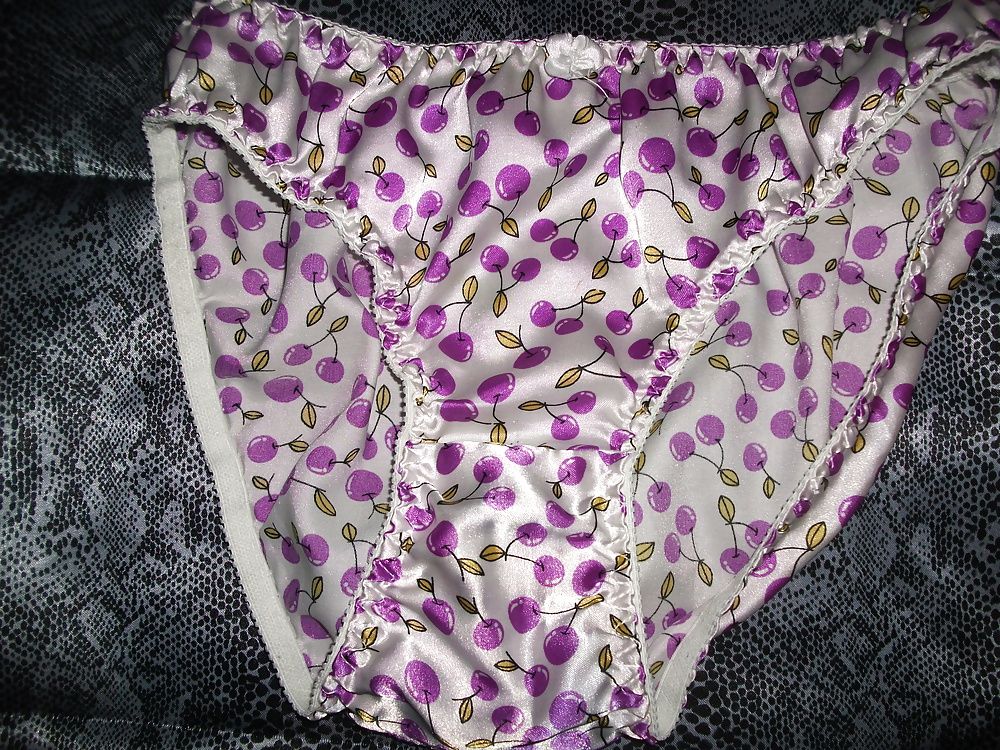 A selection of my wife's silky satin panties #5