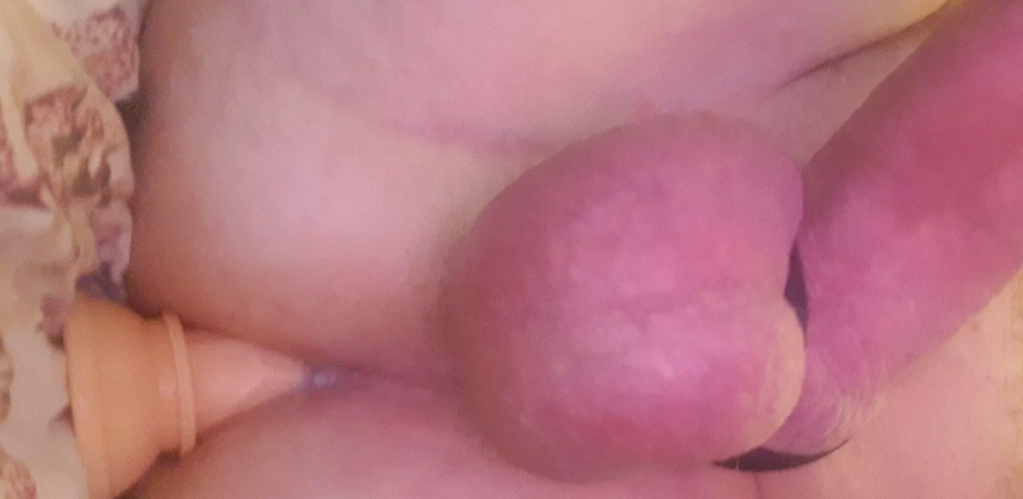 lying and playing with my little cock and riding a dildo in 