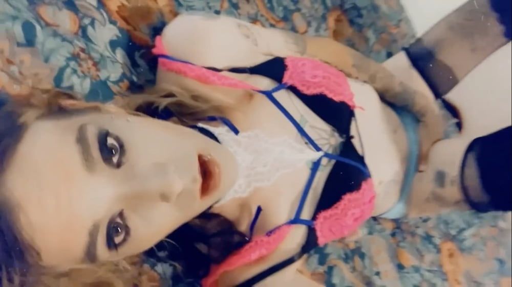 Pink and Blue Lingerie Slut #17
