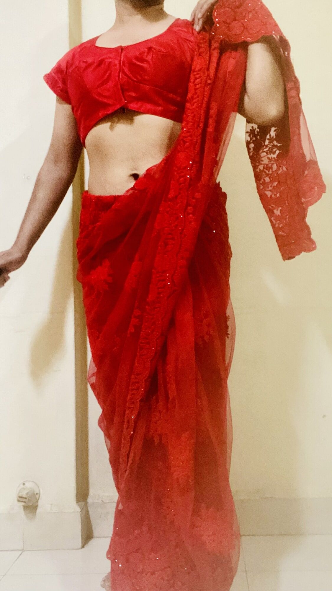 Red saree #42