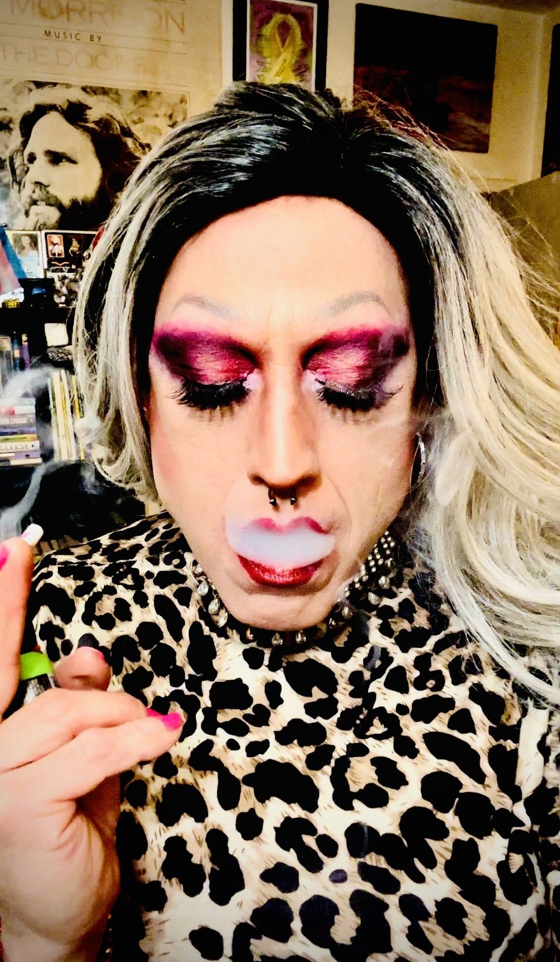 Smoking Fetish Blonde Trans Mature Masturbation #36