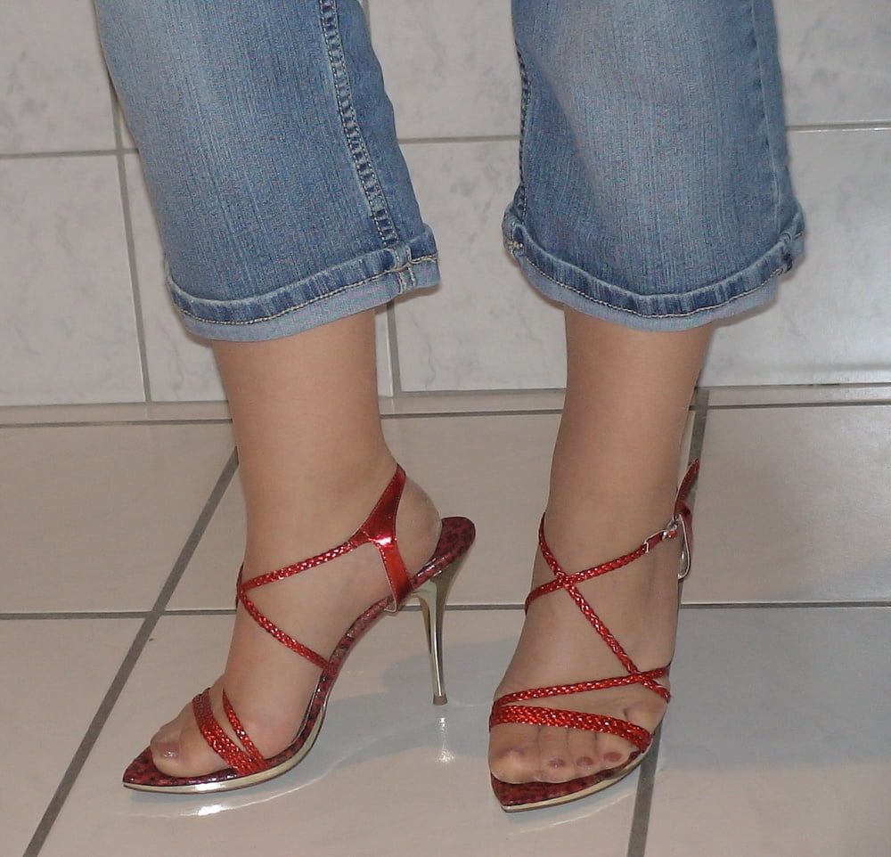 Red Sandal Heels #4
