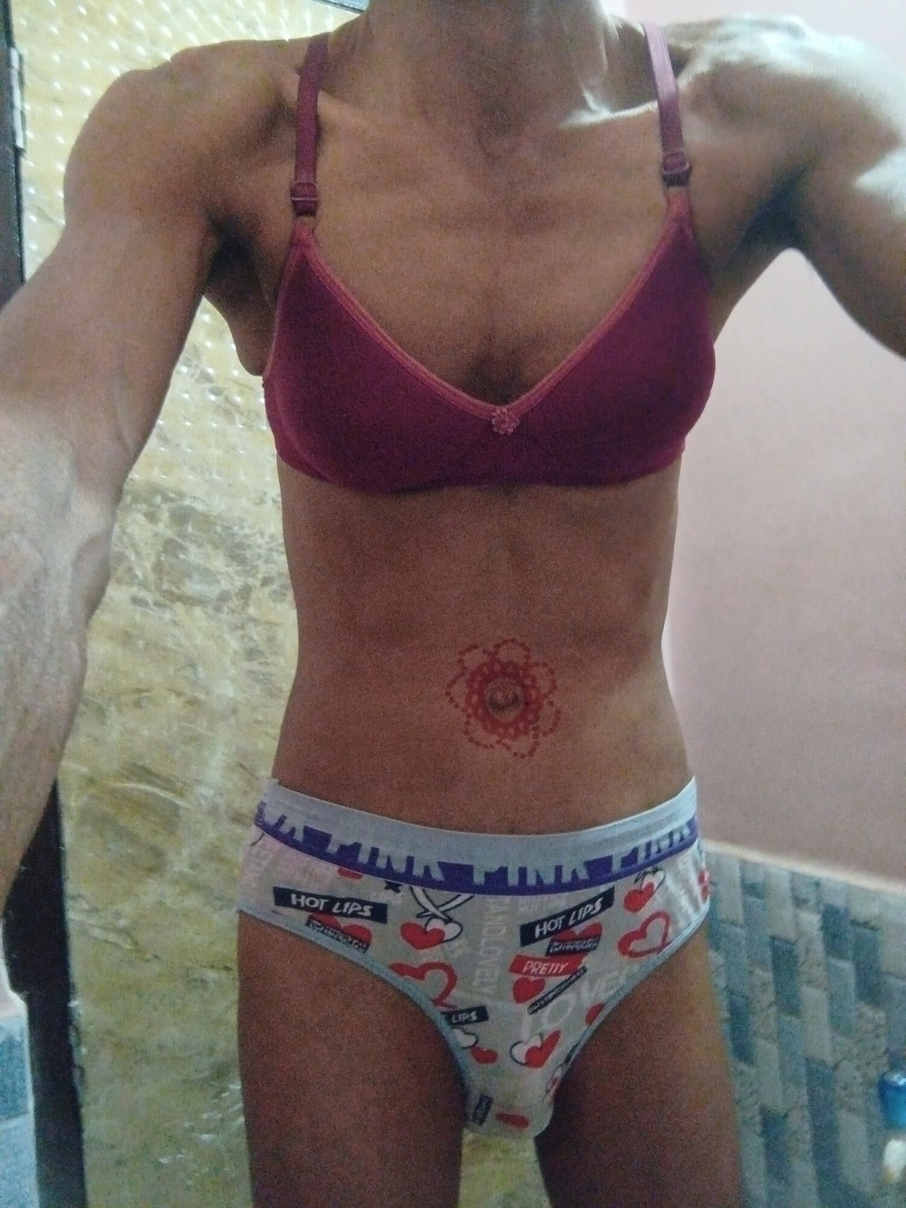Sissy wearing bra panty #15