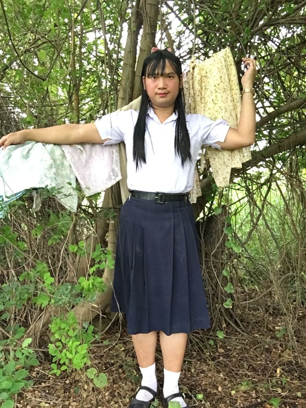 Outdoor student ladyboy solo #11