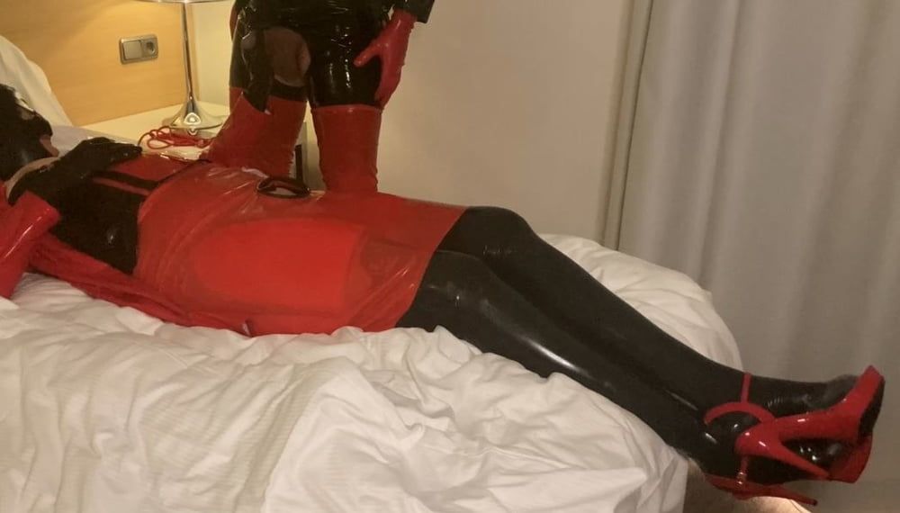 Black and Red Latex Fetish Couple #20