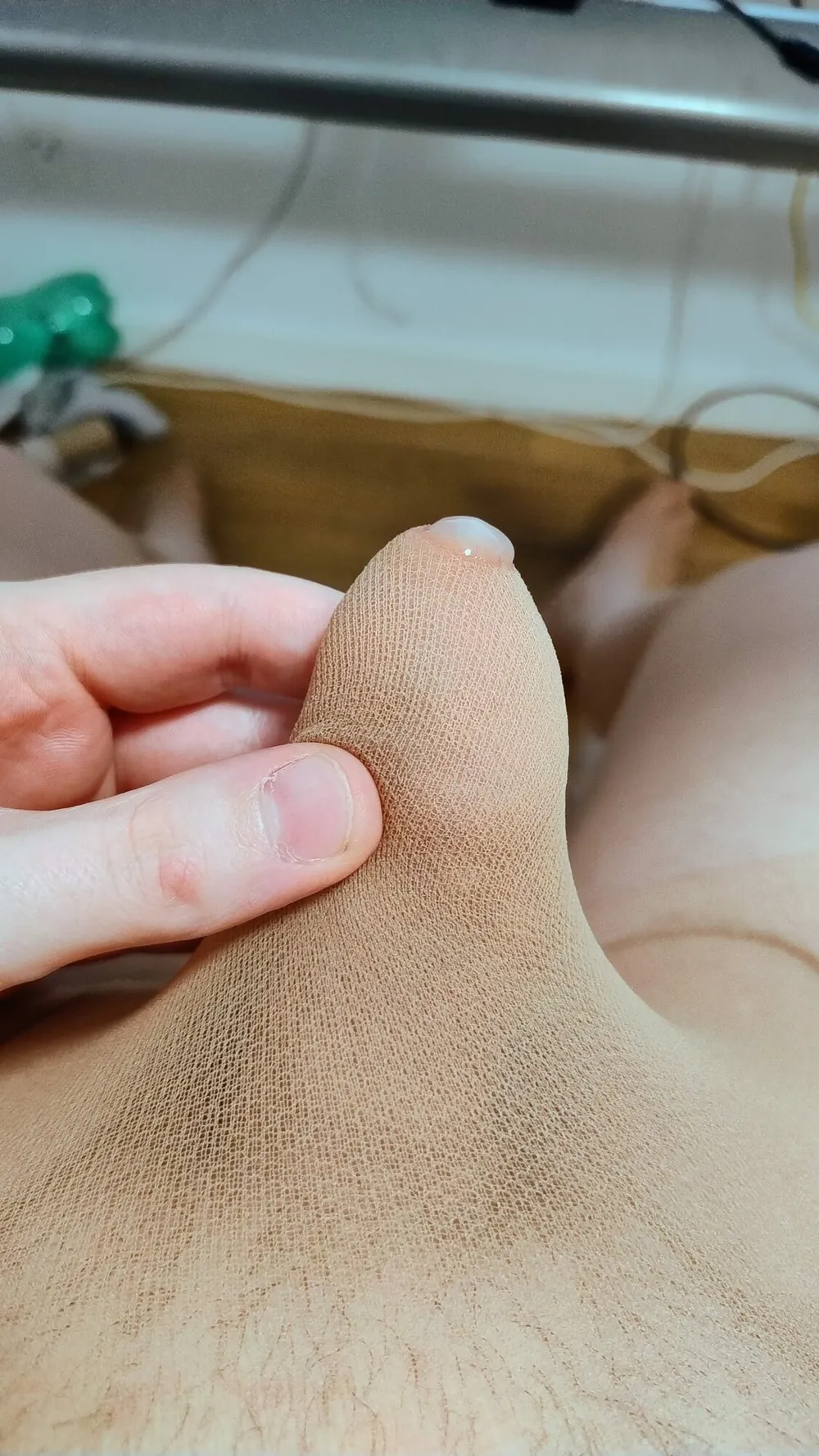 sheer tan nylon pantyhose