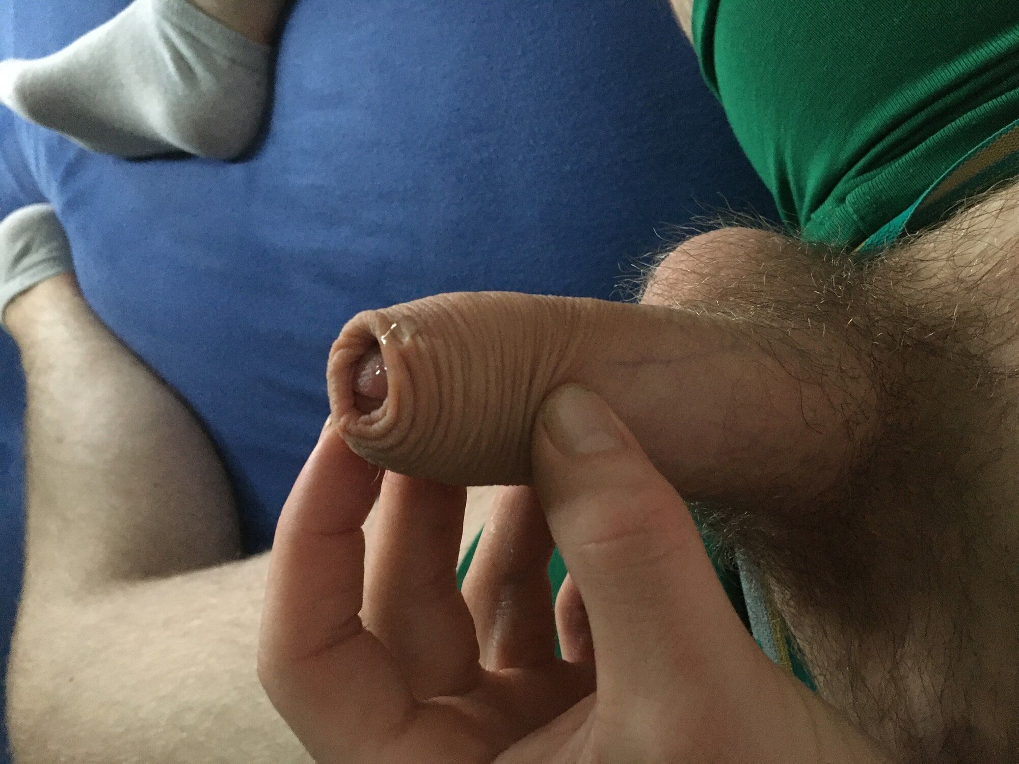 Hairy Dick And Balls Cockhead Foreskin Play With Pre- Cum #56