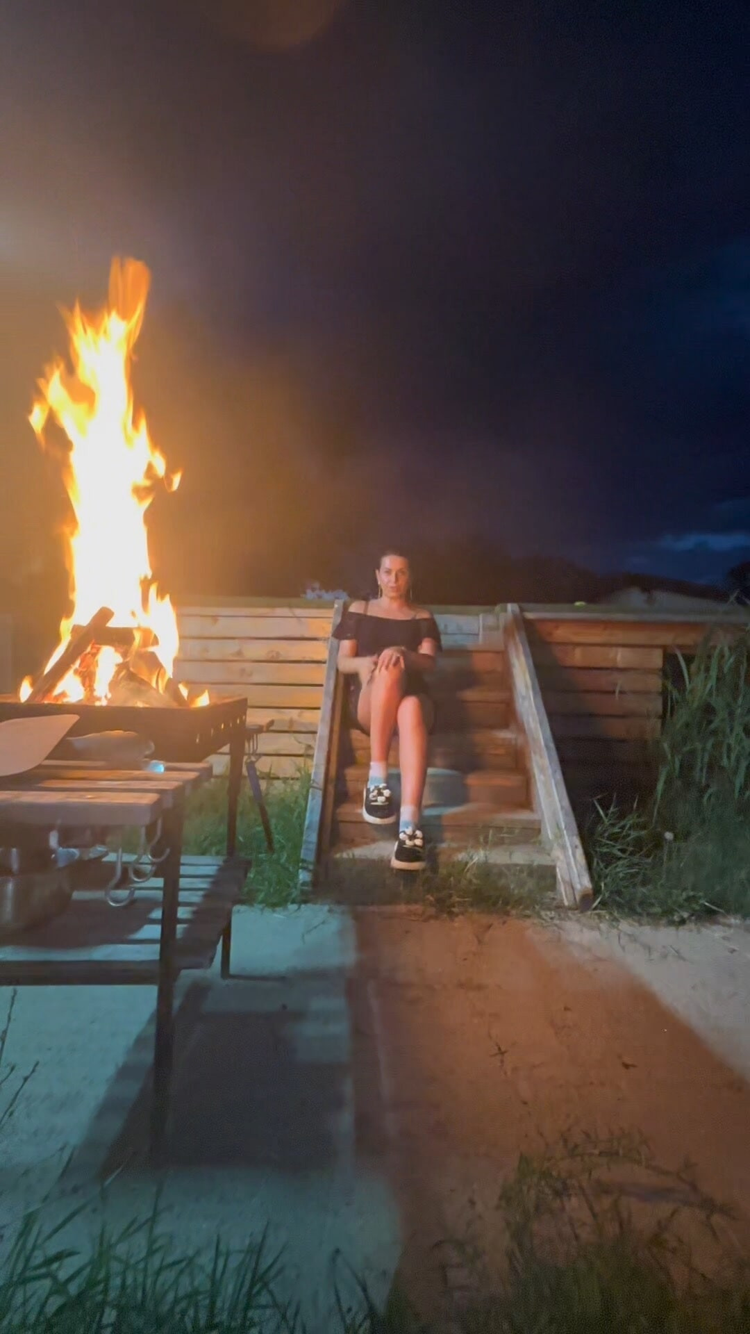 Bikini Thong Fire Dance – Sexy MILF in Sheer Mesh Dress #2