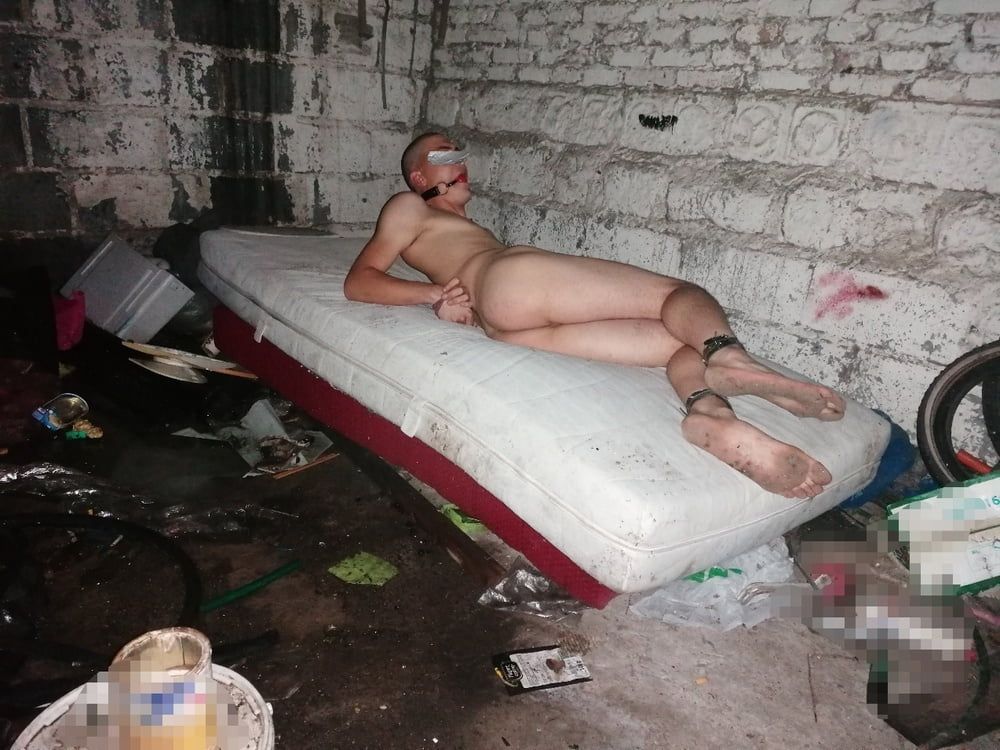 Gay slave tied nigh in Abandoned places  #22