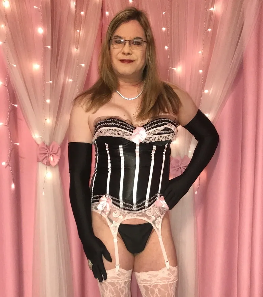 Joanie - Black and Pink Corset