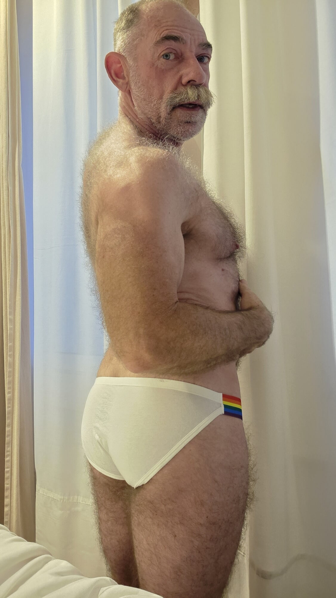 Hairy Daddy in Sexy Underwear #6