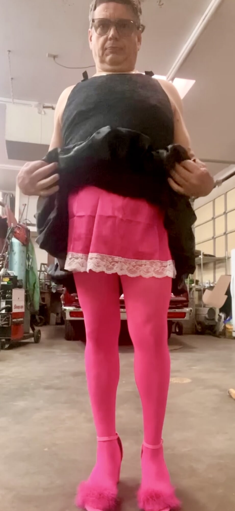 Black Dress and Pink Lingerie  #8
