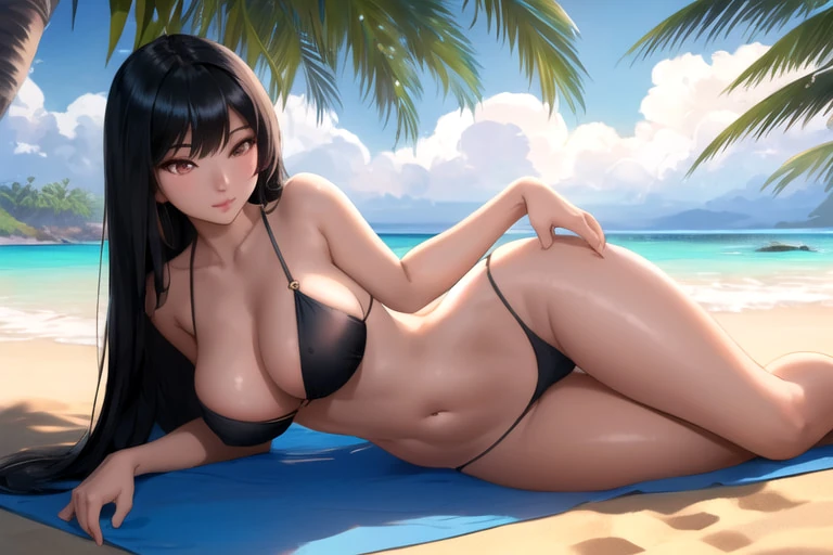 Hentai Beach nude, solo asiatic girl #34
