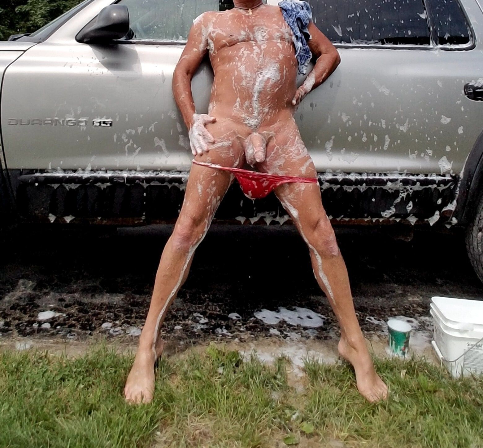 Nude Naked Public Car Wash #12