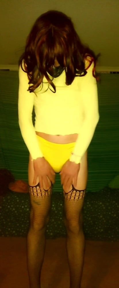 Yellow lil fuck toy shorts  #50