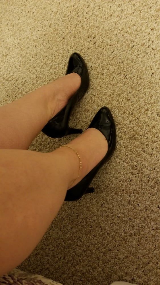 Playing in my shoe closet pretty feet heels flats milf  wife #39