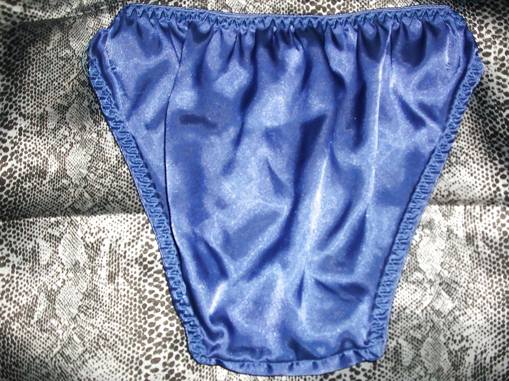 A selection of my wife's silky satin panties #16