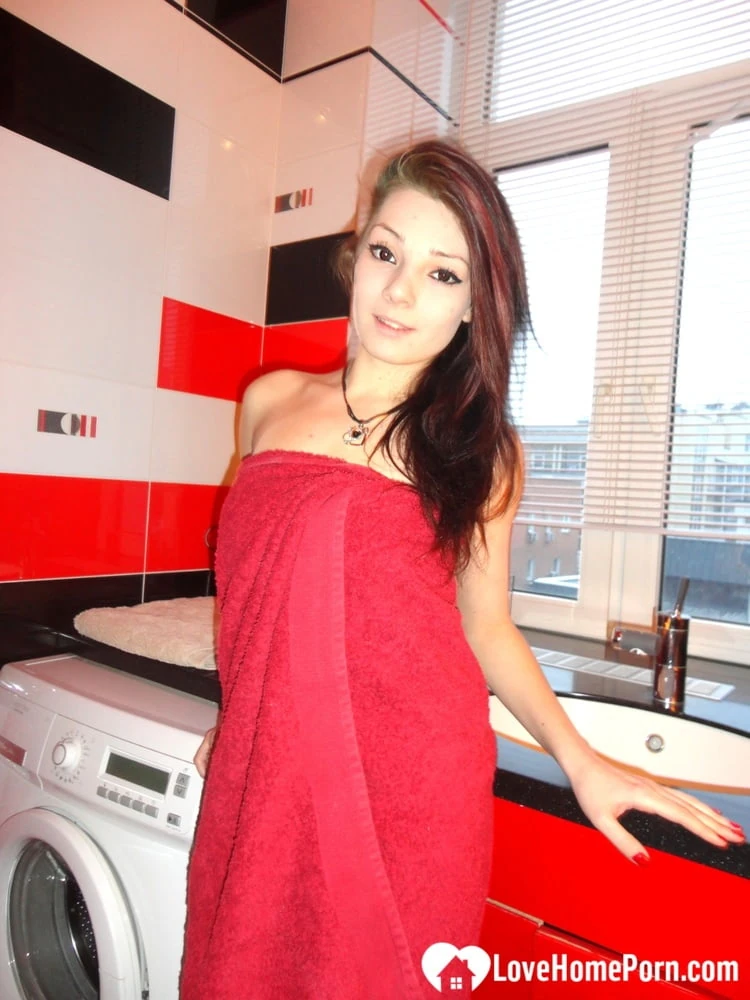 Fooling around naked and washing my feet #6