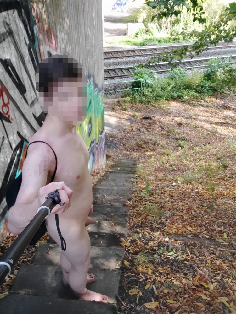 Next to the rails, naked under the bridge  #32